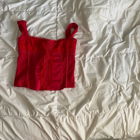 Red corset top - Picture 6 of 8